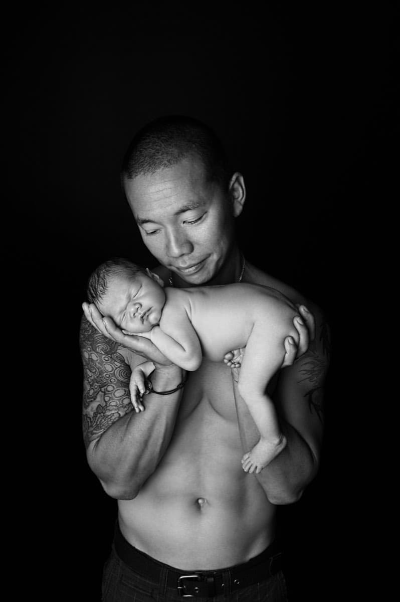 newborn dad and daby