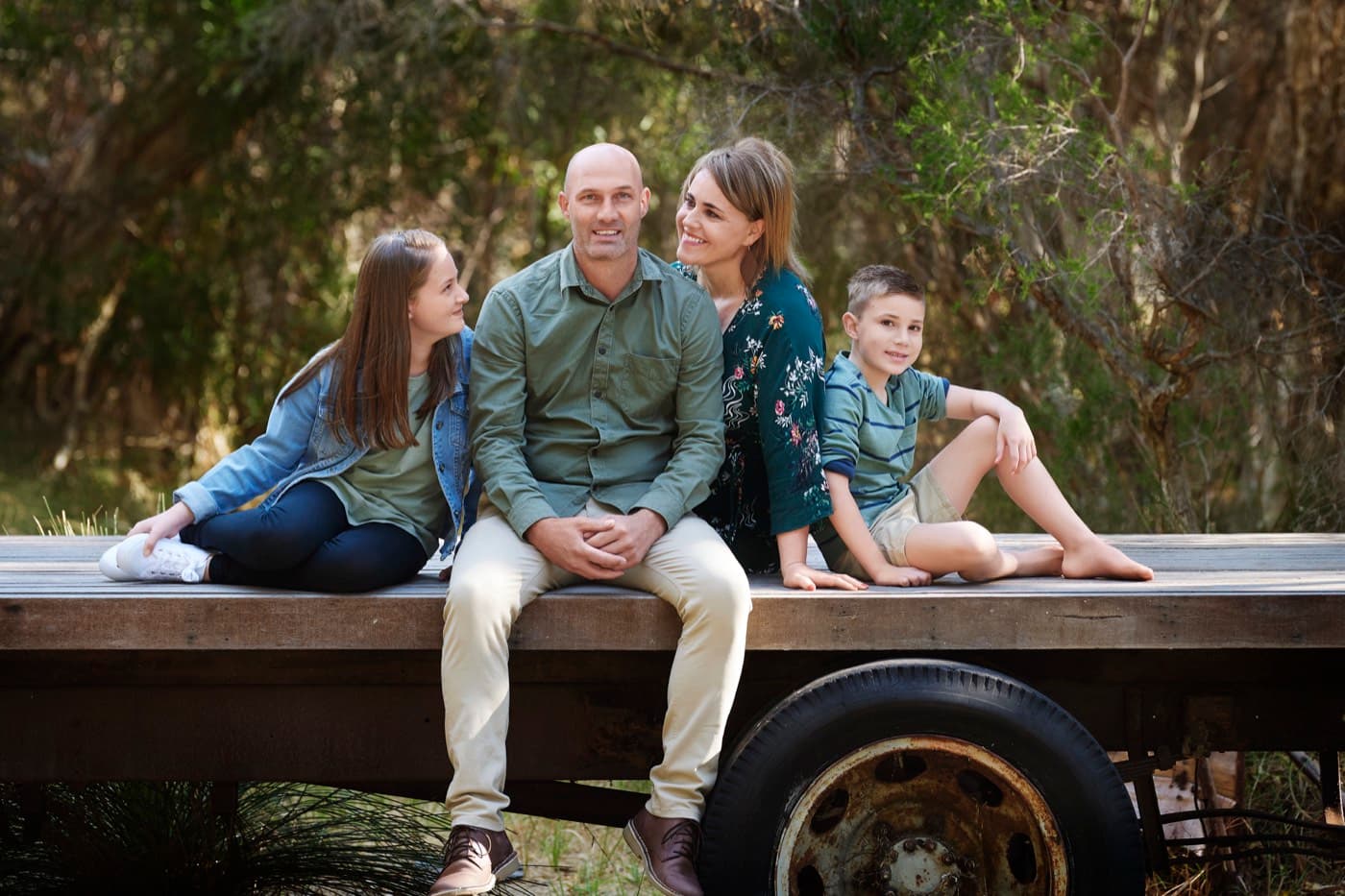 A family photographed at Premier Studio in Banjup