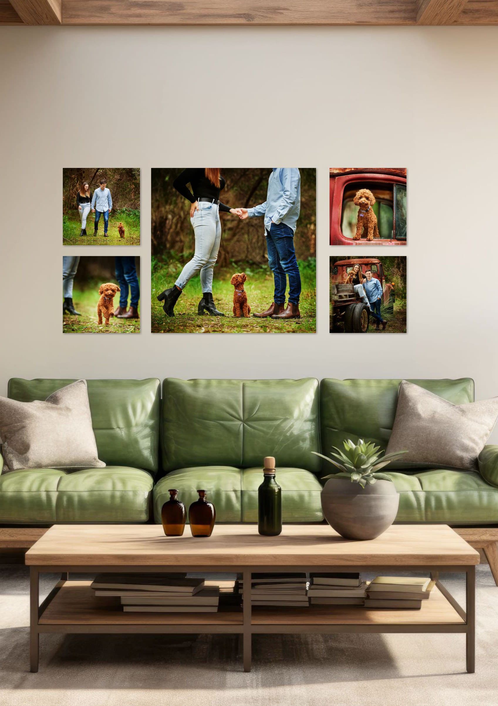 The Cosmo five-piece canvas wall gallery displayed on a wall